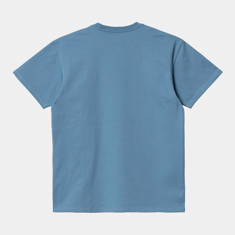 Carhartt WIP Herren Chase Kurzarm-T-Shirt – Icy Water / Gold