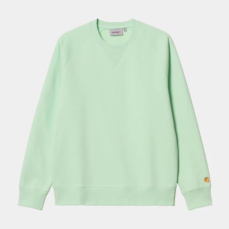 Carhartt WIP Chase Sweat Top für Herren – Pale Spearmint / Gold
