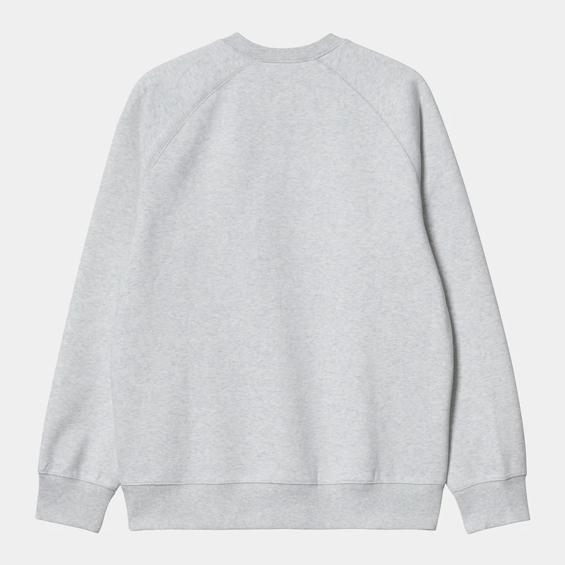 Carhartt WIP Herren Chase Sweat Top – Ash Heather / Gold