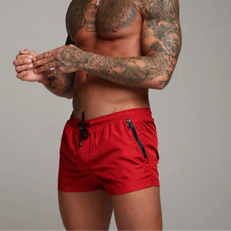 Herren Badeshorts mit elastischem Bund und Kordelzug