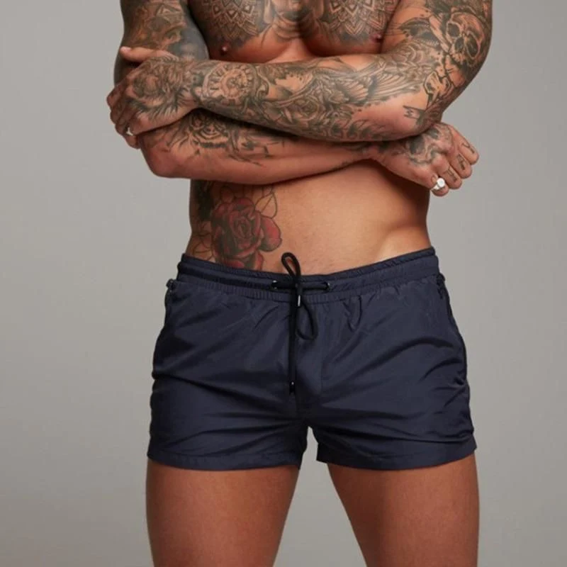 Herren Badeshorts mit elastischem Bund und Kordelzug