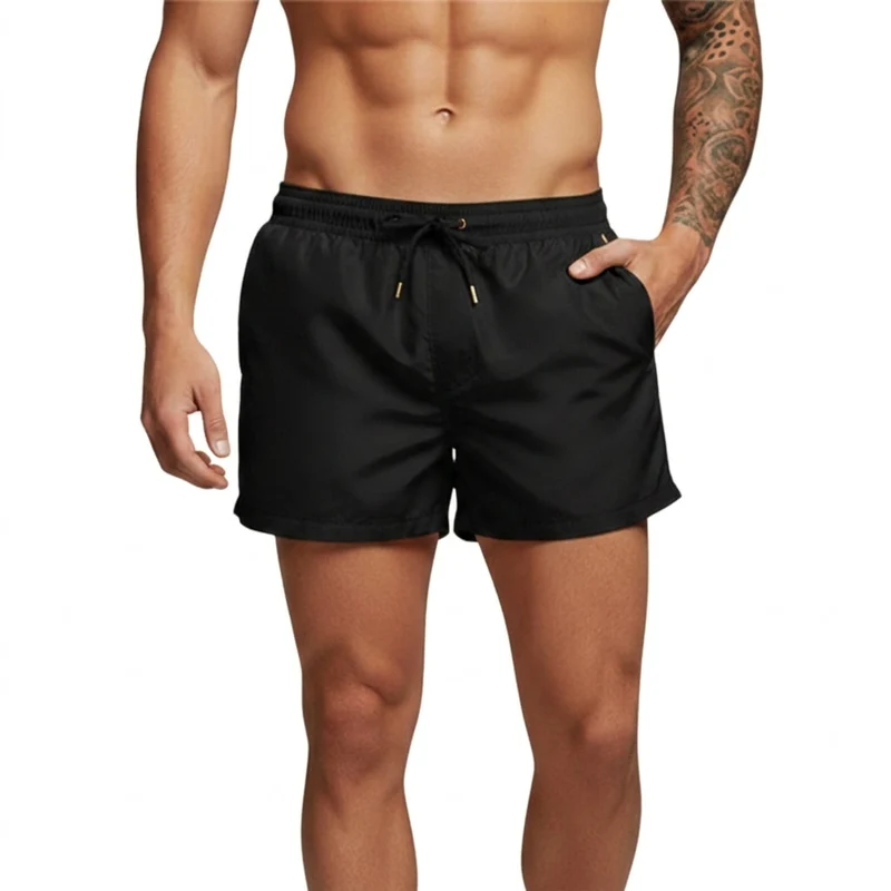 Herren Badeshorts mit elastischem Bund und Kordelzug