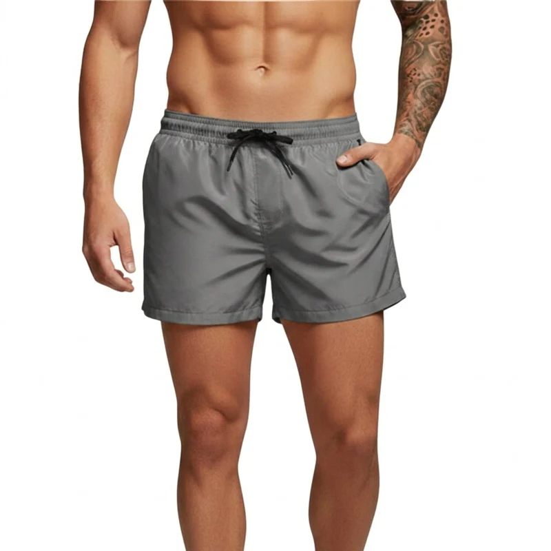 Herren Badeshorts mit elastischem Bund und Kordelzug