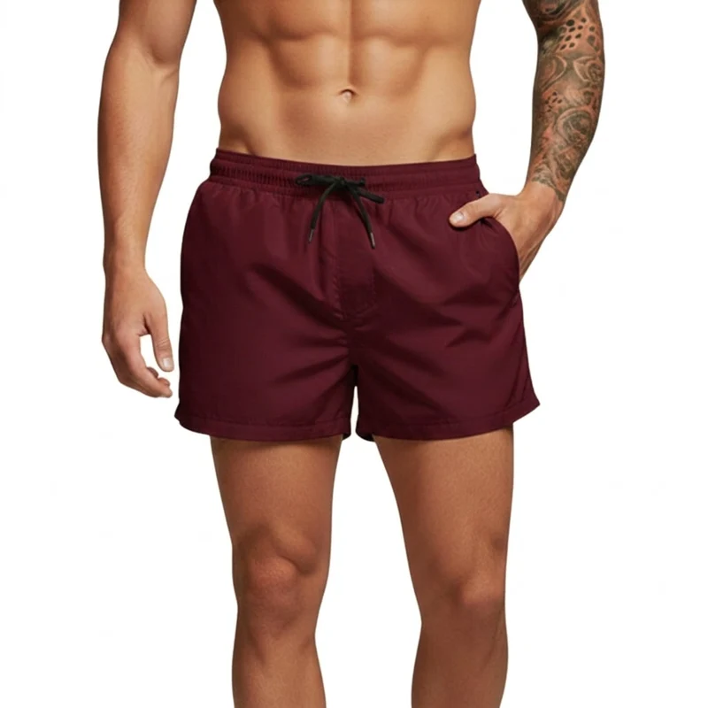 Herren Badeshorts mit elastischem Bund und Kordelzug