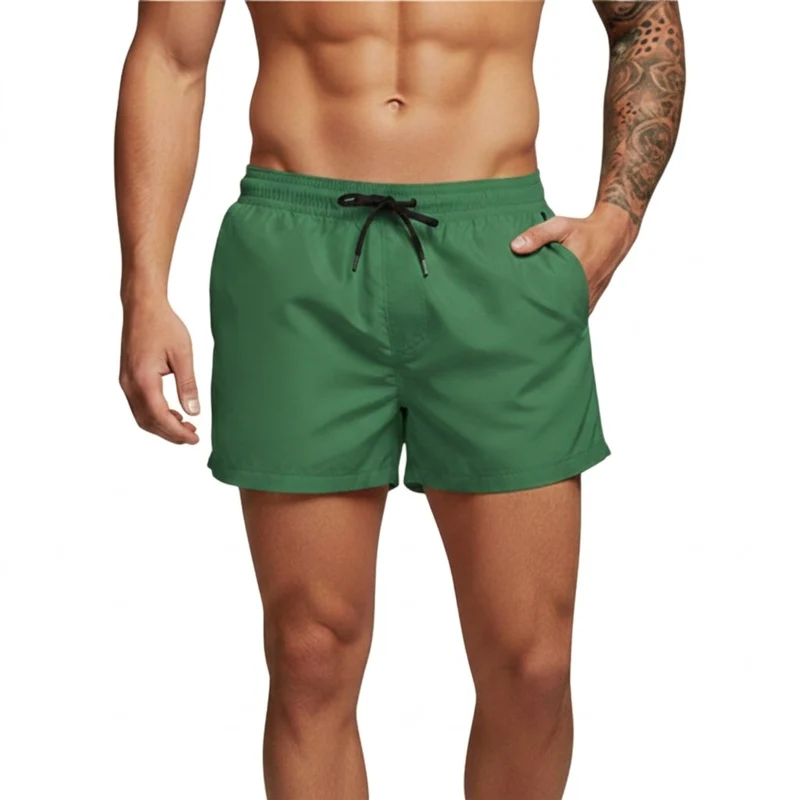 Herren Badeshorts mit elastischem Bund und Kordelzug