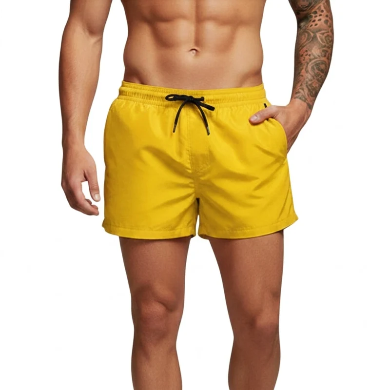 Herren Badeshorts mit elastischem Bund und Kordelzug