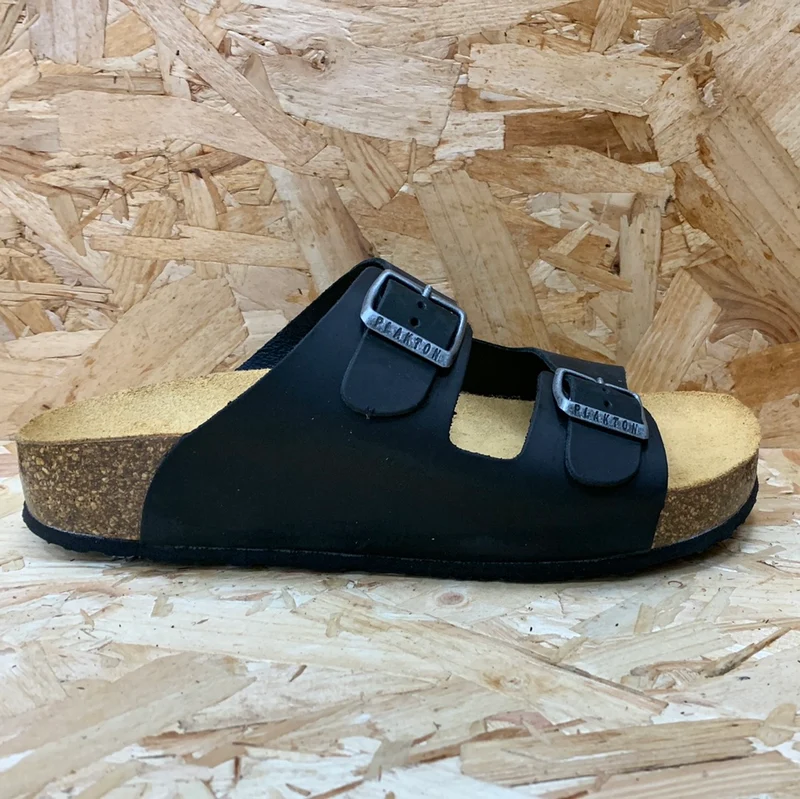Plakton Damen Malaga Mid Apure Ledersandale – Schwarz