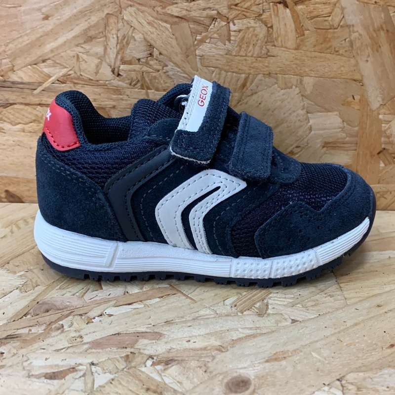 Geox B Alben BD-Trainer für Kleinkinder – Marineblau/Weiß