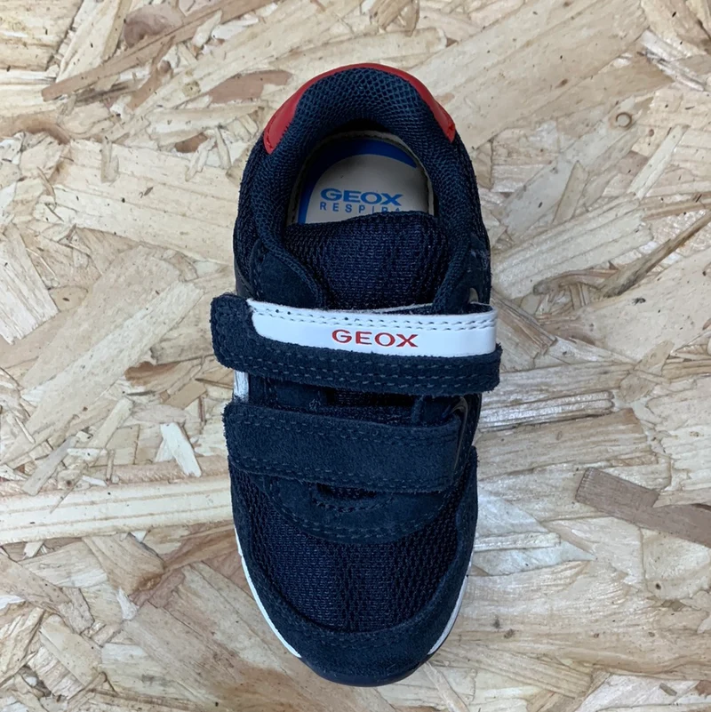 Geox B Alben BD-Trainer für Kleinkinder – Marineblau/Weiß