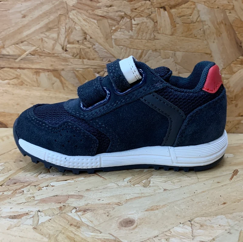 Geox B Alben BD-Trainer für Kleinkinder – Marineblau/Weiß