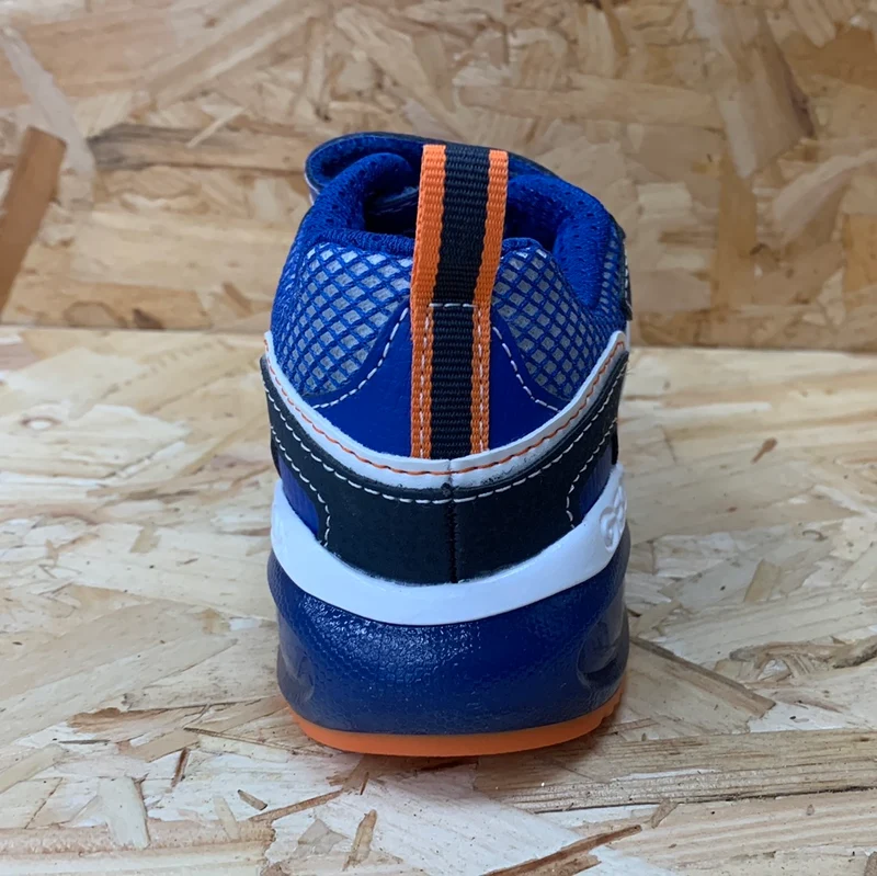 Geox Leuchtende Bayonyc-Turnschuhe für Kinder – Königsblau / Orange