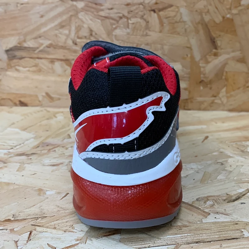 Geox Leuchtende Shark-Turnschuhe für Kinder – Grau / Schwarz