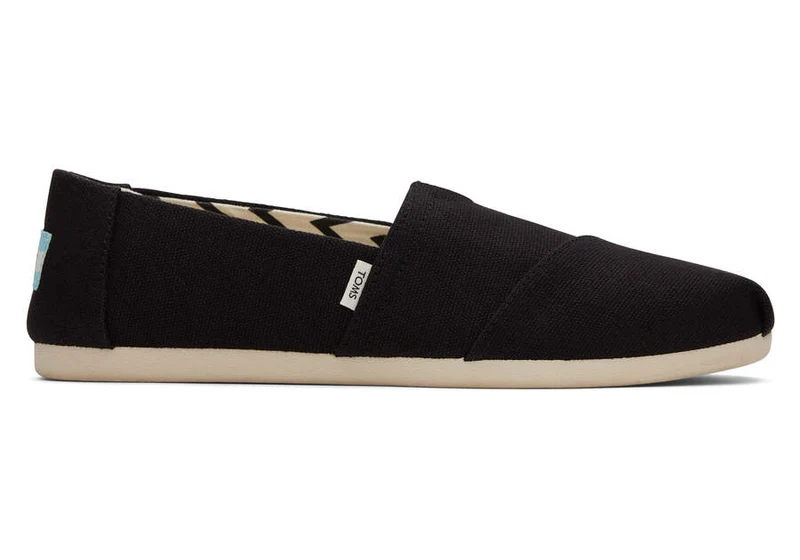 TOMS Damen Alpargata Espadrille aus recyceltem Baumwollcanvas - Schwarz