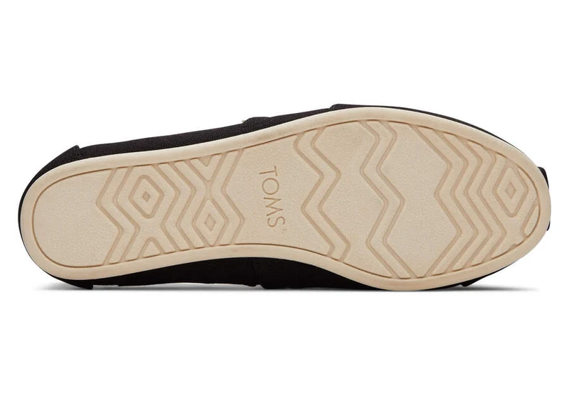 TOMS Damen Alpargata Espadrille aus recyceltem Baumwollcanvas - Schwarz