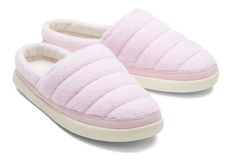TOMS Salbeifarbener Frottee-Slipper für Damen – Chalky Pink