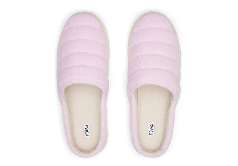TOMS Salbeifarbener Frottee-Slipper für Damen – Chalky Pink