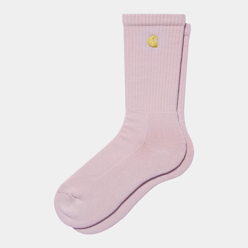 Carhartt WIP Chase-Socken für Herren – Pale Quartz / Gold
