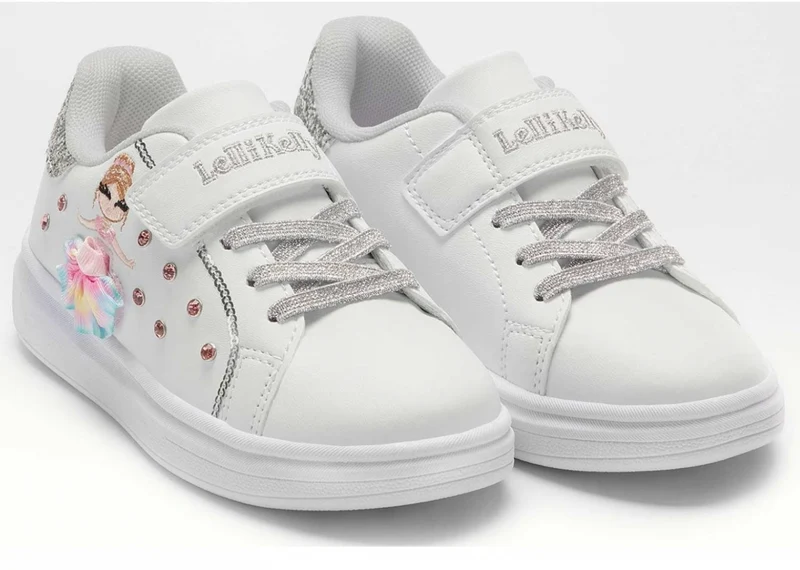 Lelli Kelly Mille Stelle-Turnschuhe für Kinder – Weiß / Silber