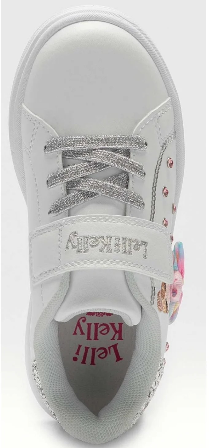 Lelli Kelly Mille Stelle-Turnschuhe für Kinder – Weiß / Silber