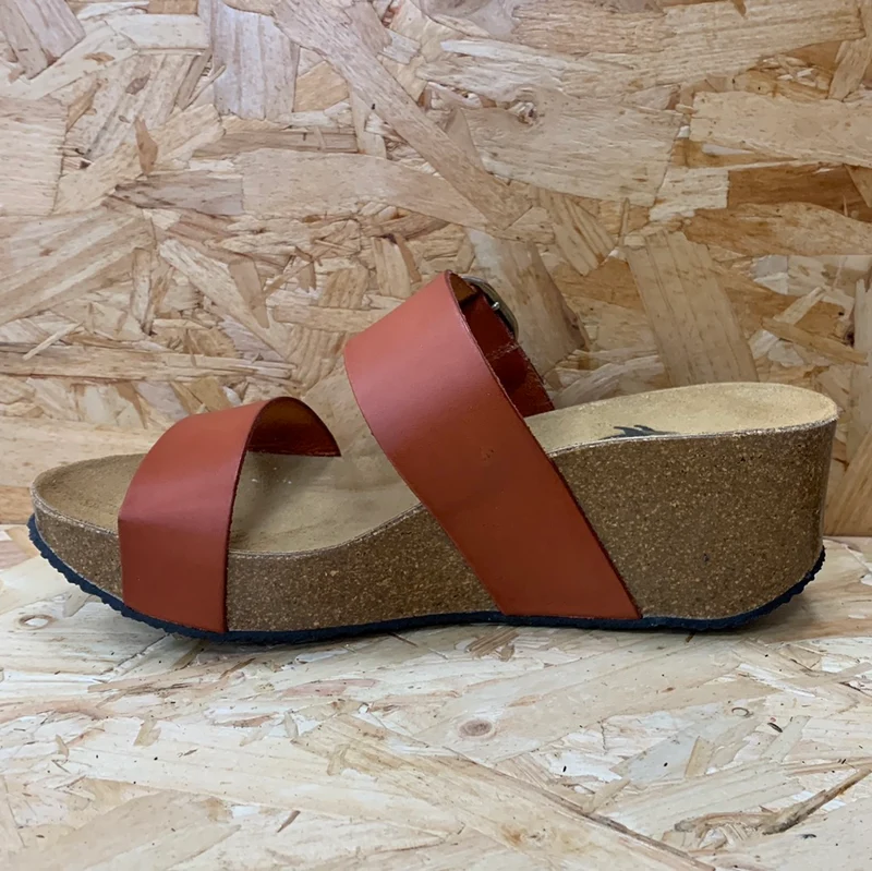 Plakton Damen Alicante Hi Vintage Ledersandale – Hellbraun
