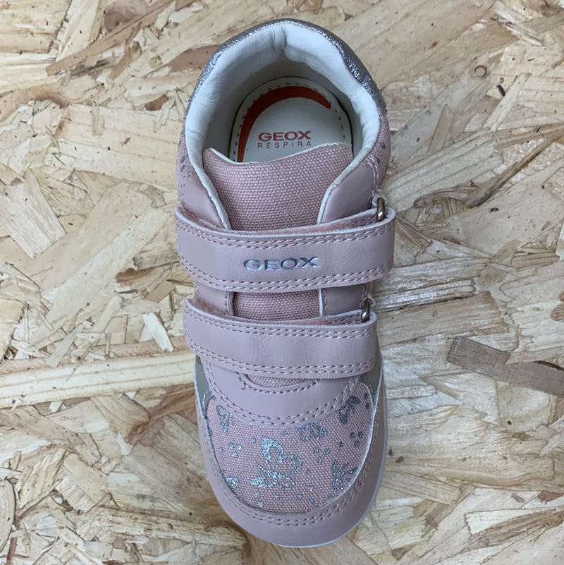 Geox Kleinkinder B Elthan GA Trainer – Rose / Silber