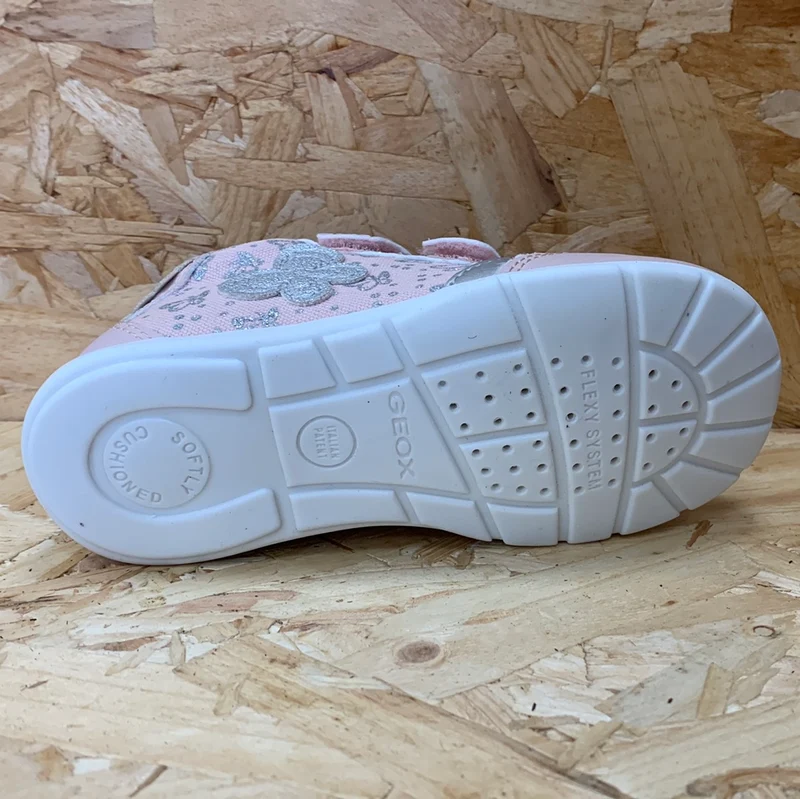 Geox Kleinkinder B Elthan GA Trainer – Rose / Silber