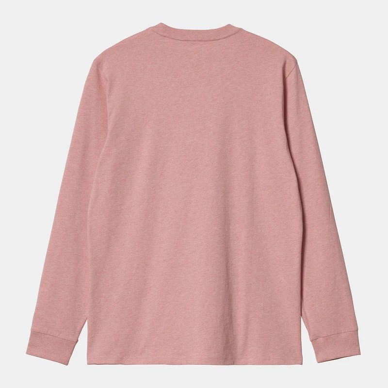 Carhartt WIP Herren-T-Shirt mit langen Ärmeln und Taschen – Rothko Pink