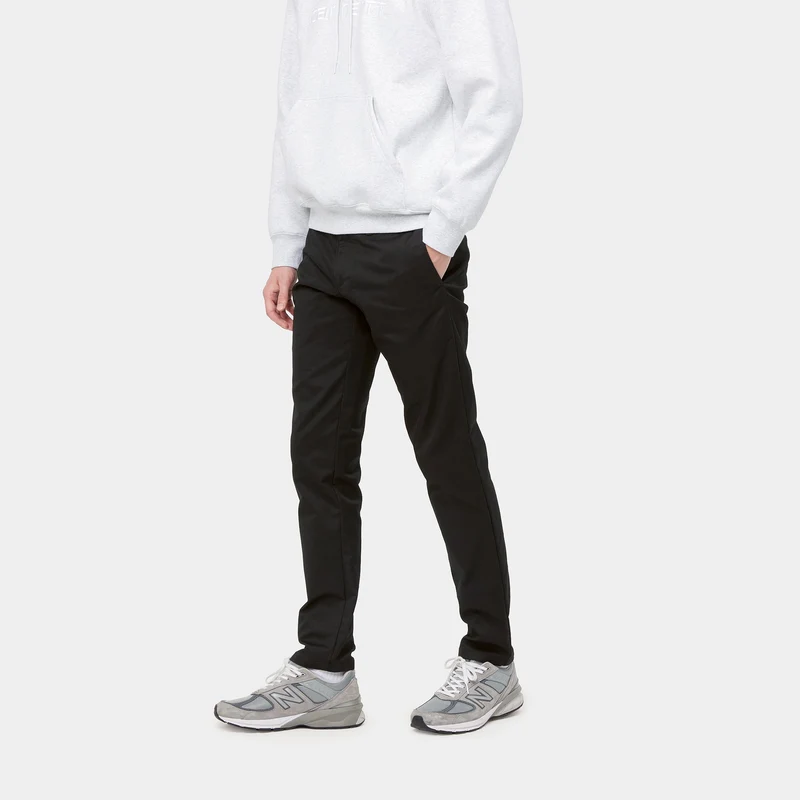 Carhartt WIP Herren-Sid-Hose – Schwarz gespült
