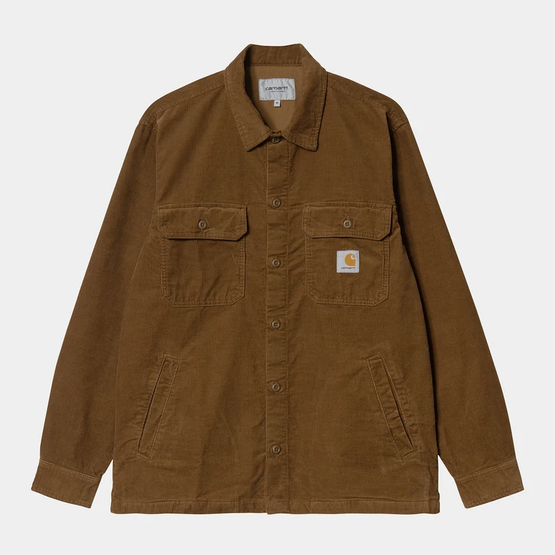Carhartt WIP Herren Dixon Hemdjacke – Hamilton Brown Rinsed