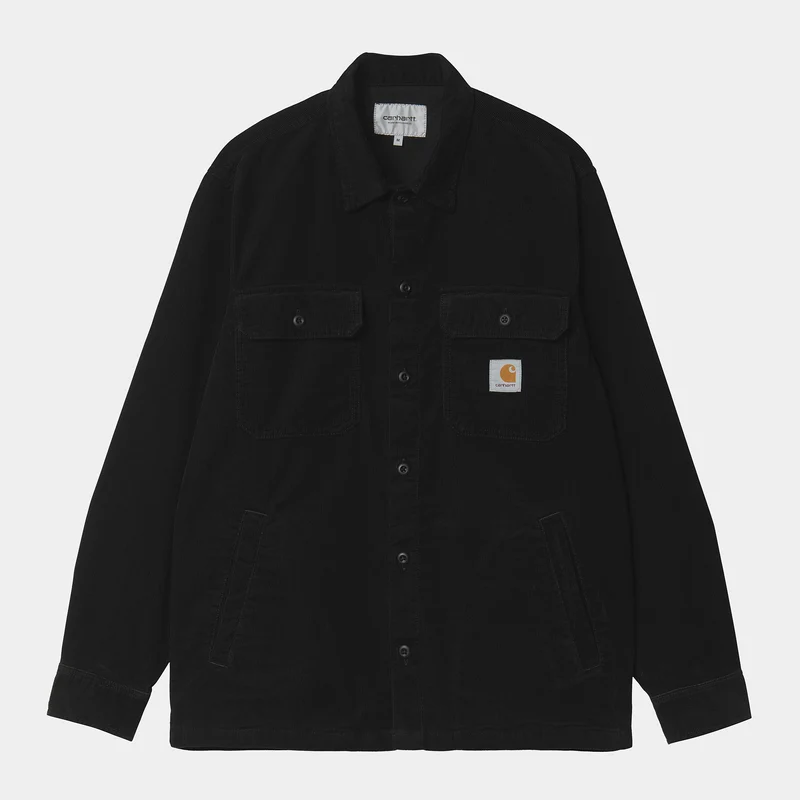 Carhartt WIP Herren Dixon Hemdjacke – Schwarz gespült