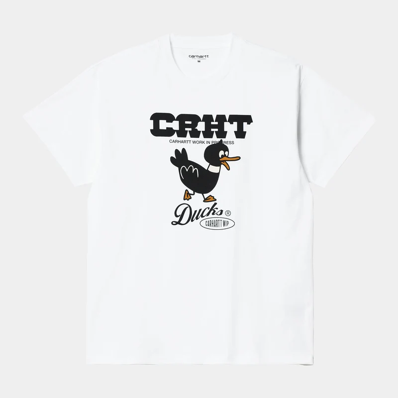 Carhartt WIP Herren CRHT Ducks Kurzarm-T-Shirt – Weiß