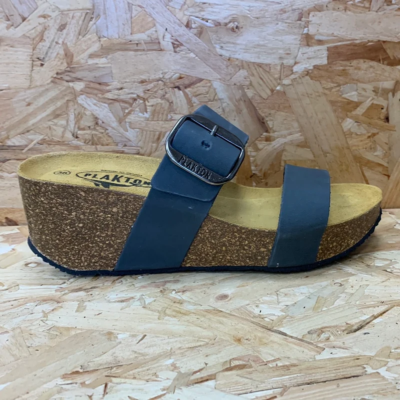 Plakton Damen-Sandale „Alicante Hi“ aus Nubukleder – Grau