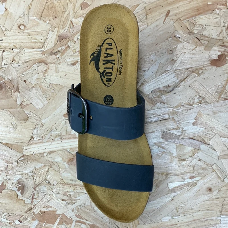 Plakton Damen-Sandale „Alicante Hi“ aus Nubukleder – Grau