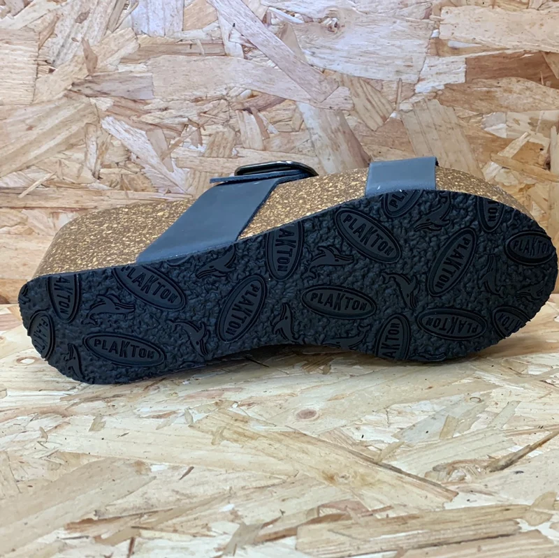 Plakton Damen-Sandale „Alicante Hi“ aus Nubukleder – Grau