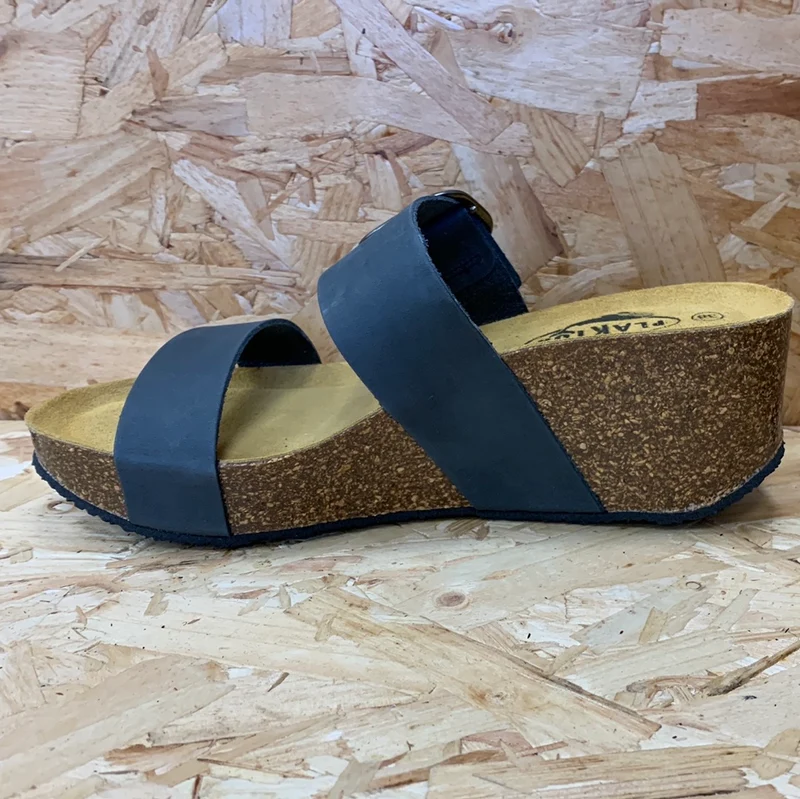 Plakton Damen-Sandale „Alicante Hi“ aus Nubukleder – Grau