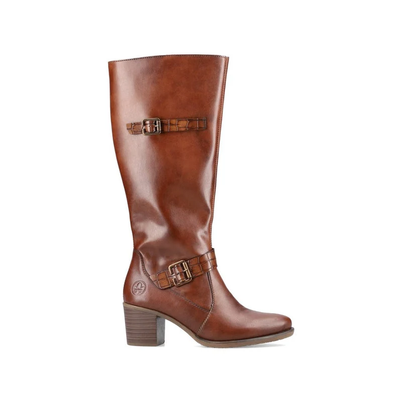 Rieker Brauner hoher Damenstiefel – Braun
