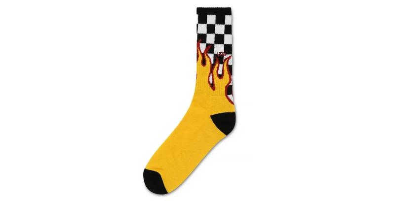 VANS Flame Check-Socken für Herren – Gelb