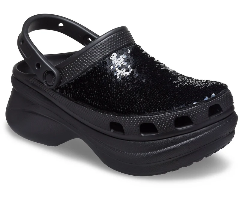 Crocs Unisex Classic Bae Pailletten Clog – Schwarz