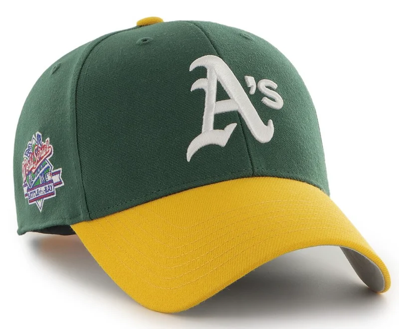 '47 Brand Unisex Oakland Athletics World Series Kappe – Grün/Gelb