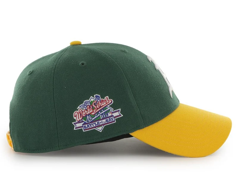 '47 Brand Unisex Oakland Athletics World Series Kappe – Grün/Gelb