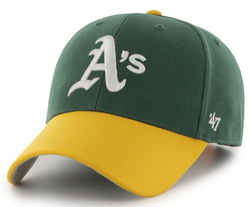 '47 Brand Unisex Oakland Athletics World Series Kappe – Grün/Gelb