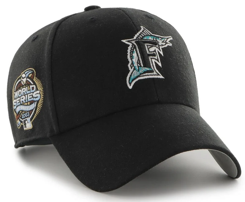 '47 Brand Unisex Miami Marlins MVP Cap – Schwarz