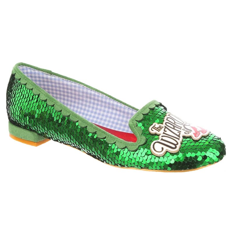 Irregular Choice Damen Please Knock Flats - Grün