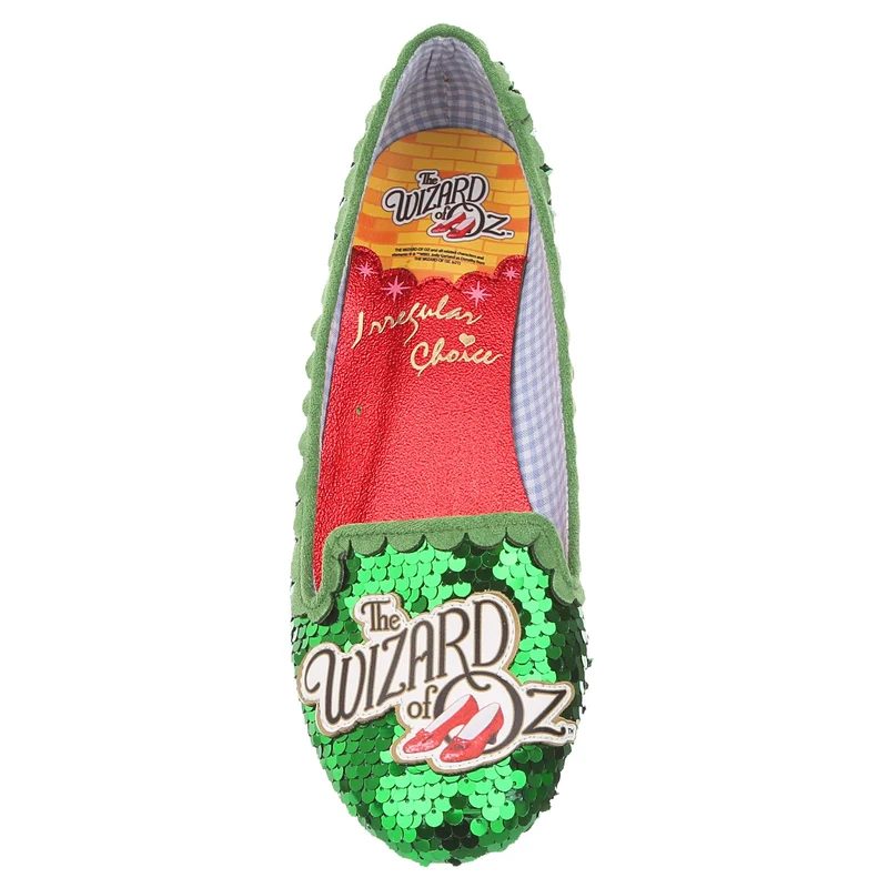 Irregular Choice Damen Please Knock Flats - Grün