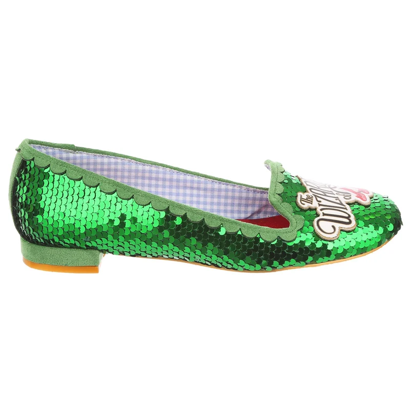 Irregular Choice Damen Please Knock Flats - Grün