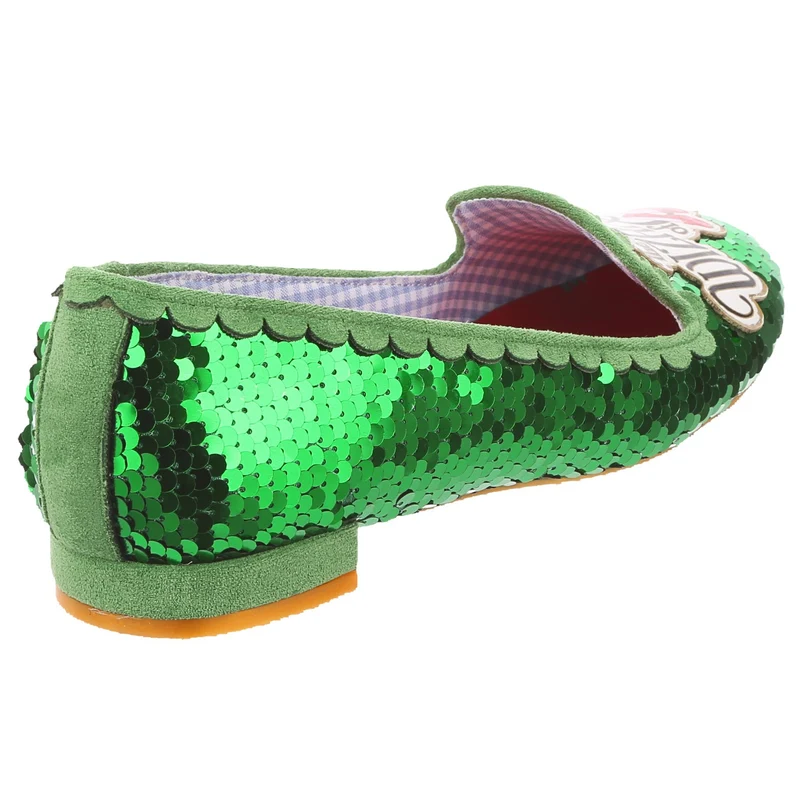 Irregular Choice Damen Please Knock Flats - Grün