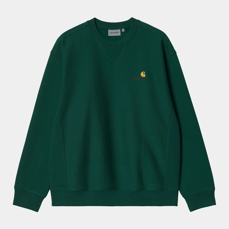 Carhartt WIP Herren American Script Sweatshirt - Hecke
