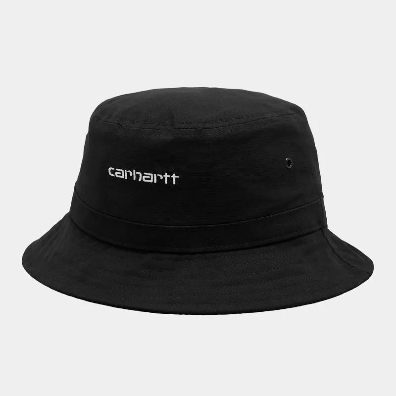 Carhartt WIP Fischerhut mit Unisex-Schriftzug – Schwarz