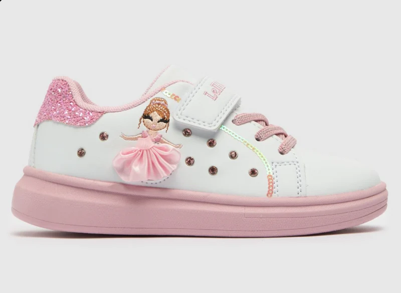 Lelli Kelly Kinder-Mille-Stelle-Trainer – Weiß/Rosa