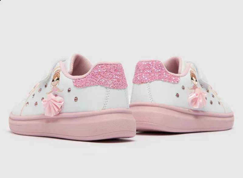 Lelli Kelly Kinder-Mille-Stelle-Trainer – Weiß/Rosa